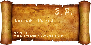 Baumhakl Polett névjegykártya